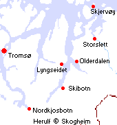 kart over Lyngen